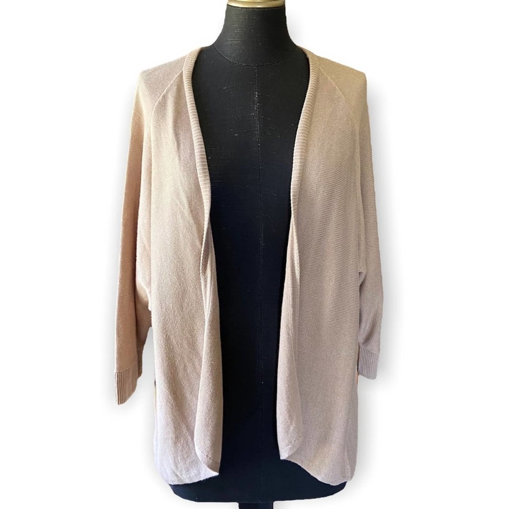 Babaton by Aritzia Tan 3/4 Sleeve Knit Cardigan Size XS
